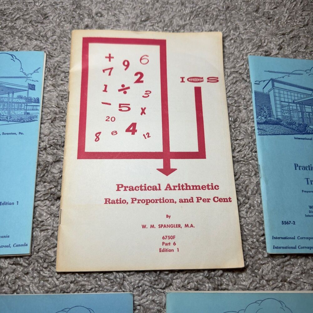 ICS Practical Arithmetic Formulas Carpentry Practicial Geometry VTG Math Books - Picture 6 of 10